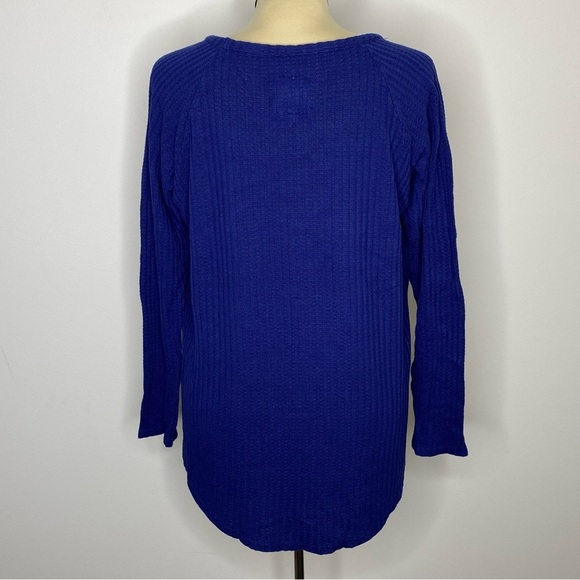 Chaser Blue Waffle Knit Thermal Top - Picture 3 of 8